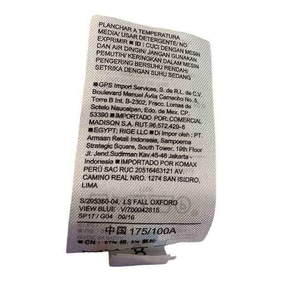 Old Navy The Oxford Shirt Men’s Blue Long Sleeve Button Down  Size MEDIUM - Picture 7 of 14